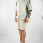 Bermuda Denim patchwork con logo HTEM822702 315 ACUPUNCTURE 