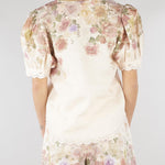Blusa Rosa in lino a fiori con ricamo TT2573 13588 TWIN SET 