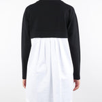 Abito in maglia di viscosa Nero-Bianco e popeline di cotone AM09T56E2 222 ELISABETTA FRANCHI 