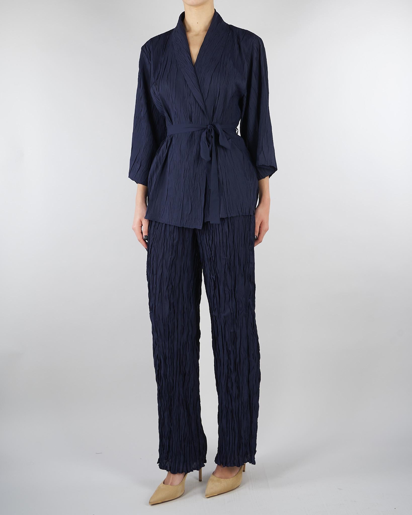 Giacca kimono Blu con maniche a 3/4 SP5PR005 3000 ICONA 