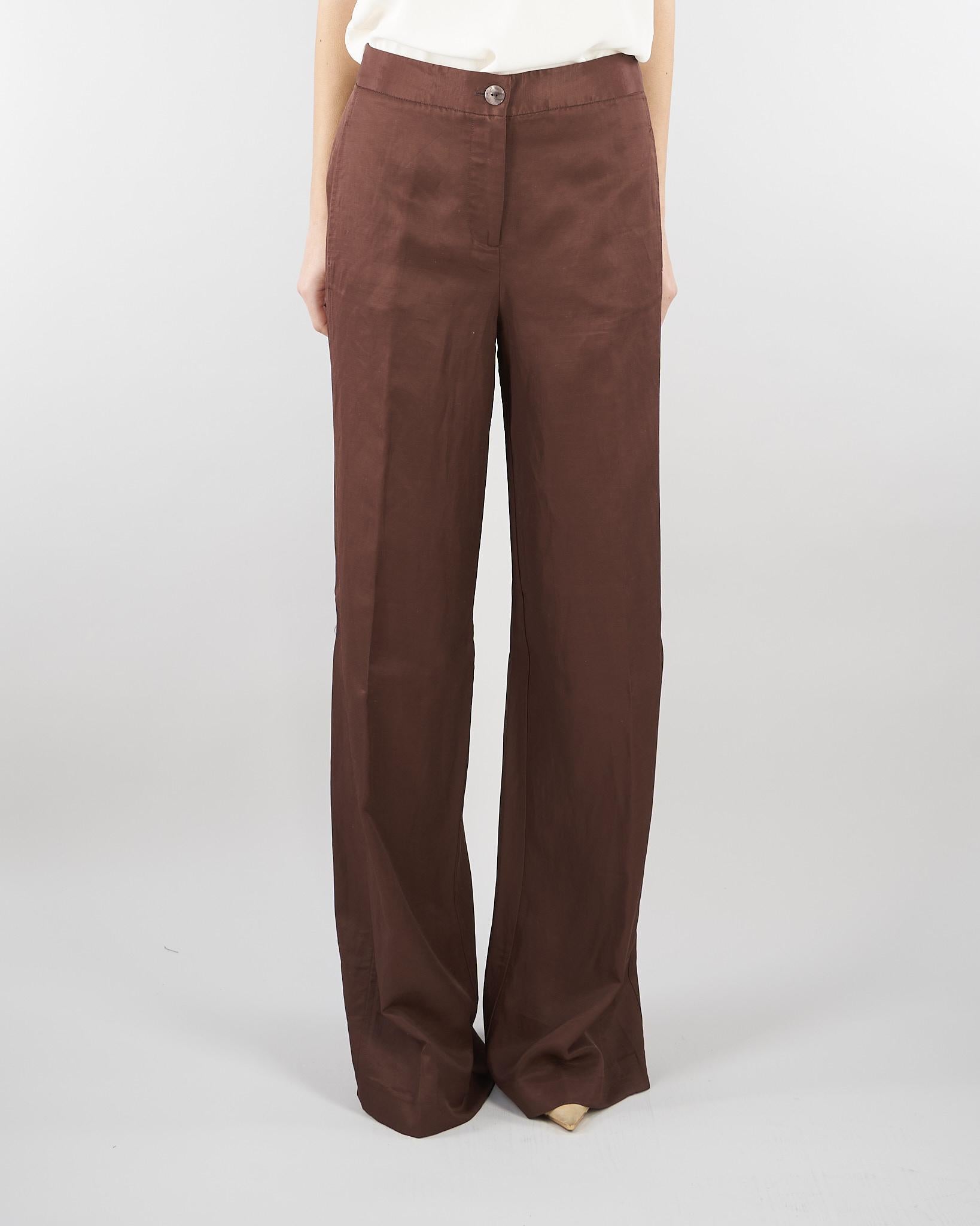 Pantalone Eufemia Cacao wide leg EUFEMIA 604 NENETTE 