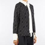Camicia Nero-Milk in georgette con stampa bi-color CA10456E2 EF3 ELISABETTA FRANCHI 