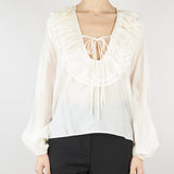 Blusa Panna con volant SS260116 2 ELEH 