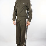 Felpa Verde full zip in jersey con bande a contrasto EM002872AF134880 U8120 EMPORIO ARMANI 