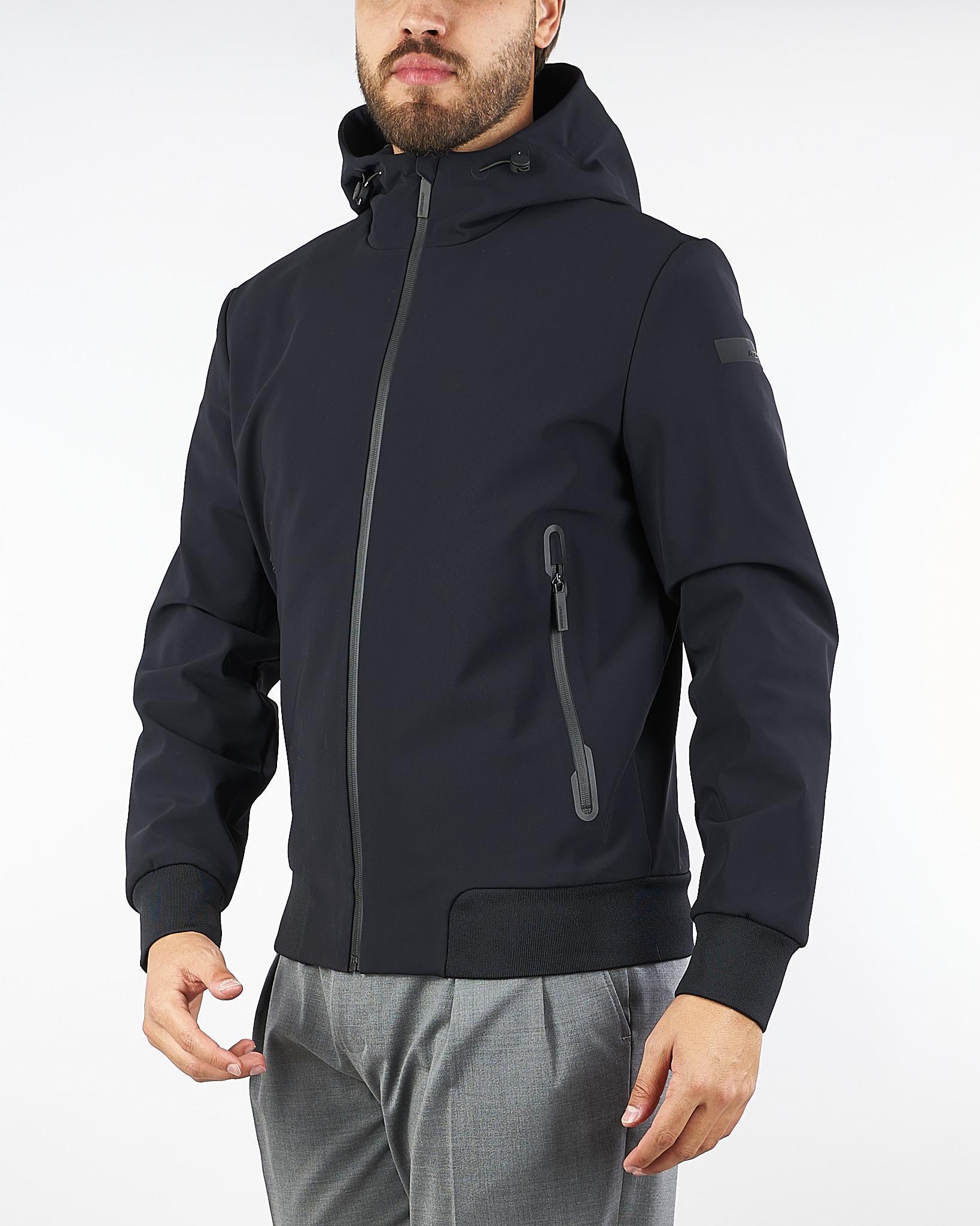 Giubbotto Nero Surflex Winter Thermo Hood Zip Jkt W25044 10 RRD 