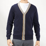 Cardigan in lana con profili a contrasto Jeordie's