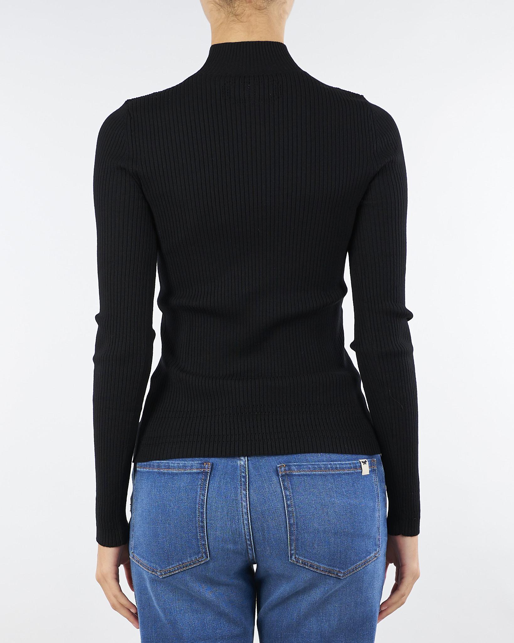 Maglia lupetto Nero a coste TP3243 6 TWIN SET 