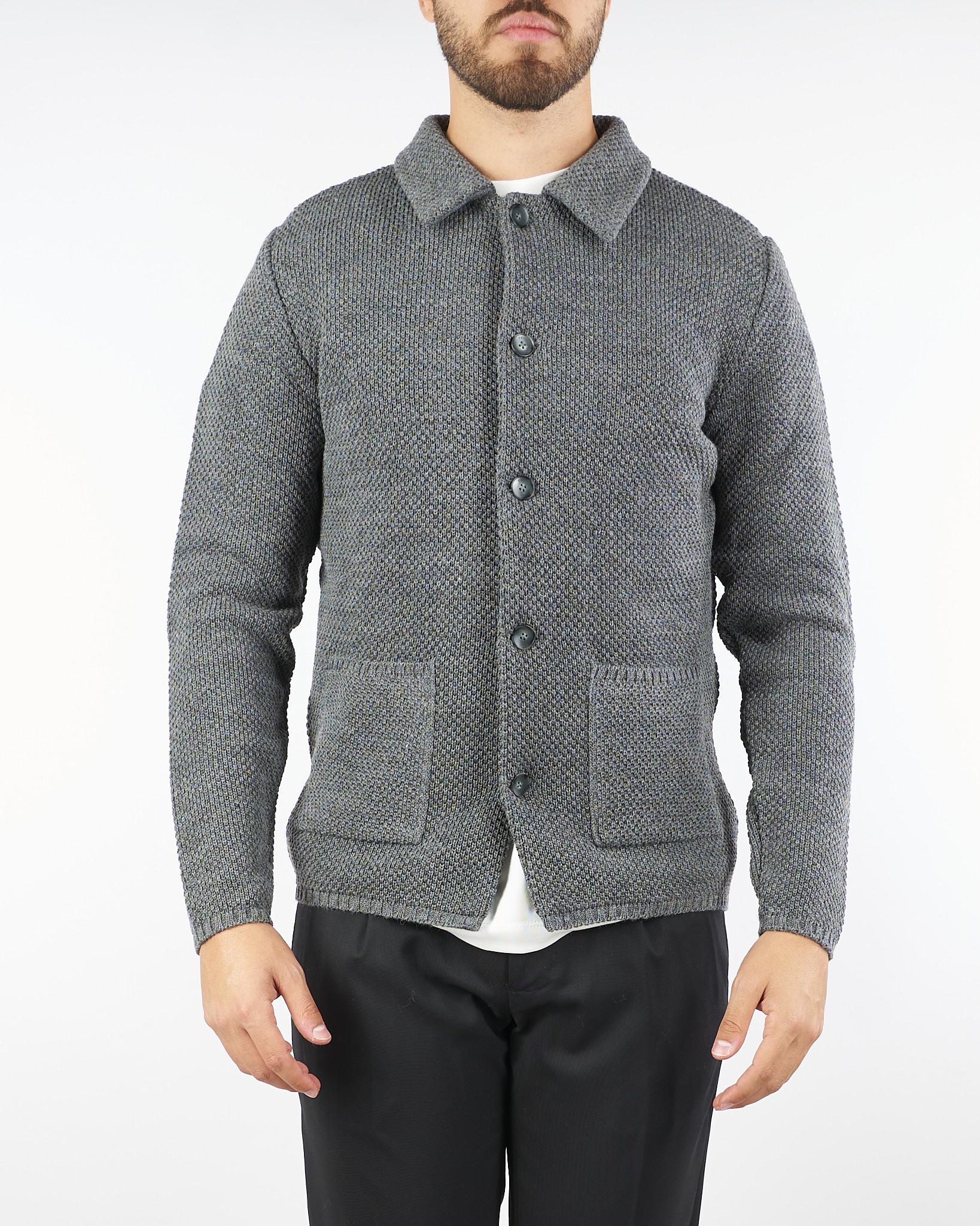 Cardigan Grigio in misto lana 3911G997M251585 97 PAOLONI 