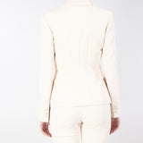 Giacca Burro in crêpe con dettagli in raso