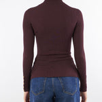 Maglia Merlot a costine con taschino MK11B56E2 EA4 ELISABETTA FRANCHI 