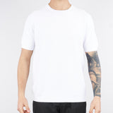 Maglia Bianco jacquard in cotone ice crèepe