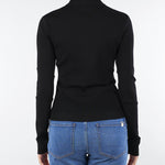 Dolcevita Nero a costine in maglia 8K0323K274 K103 PATRIZIA PEPE 