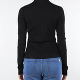 Dolcevita Nero a costine in maglia 8K0323K274 K103 PATRIZIA PEPE 