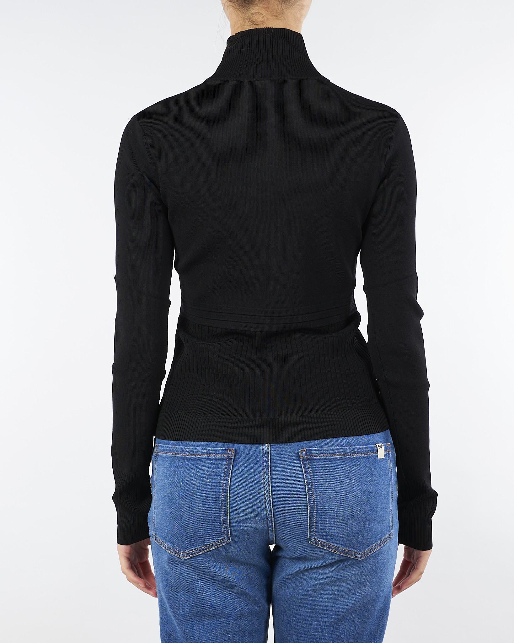 Dolcevita Nero a costine in maglia 8K0323K274 K103 PATRIZIA PEPE 