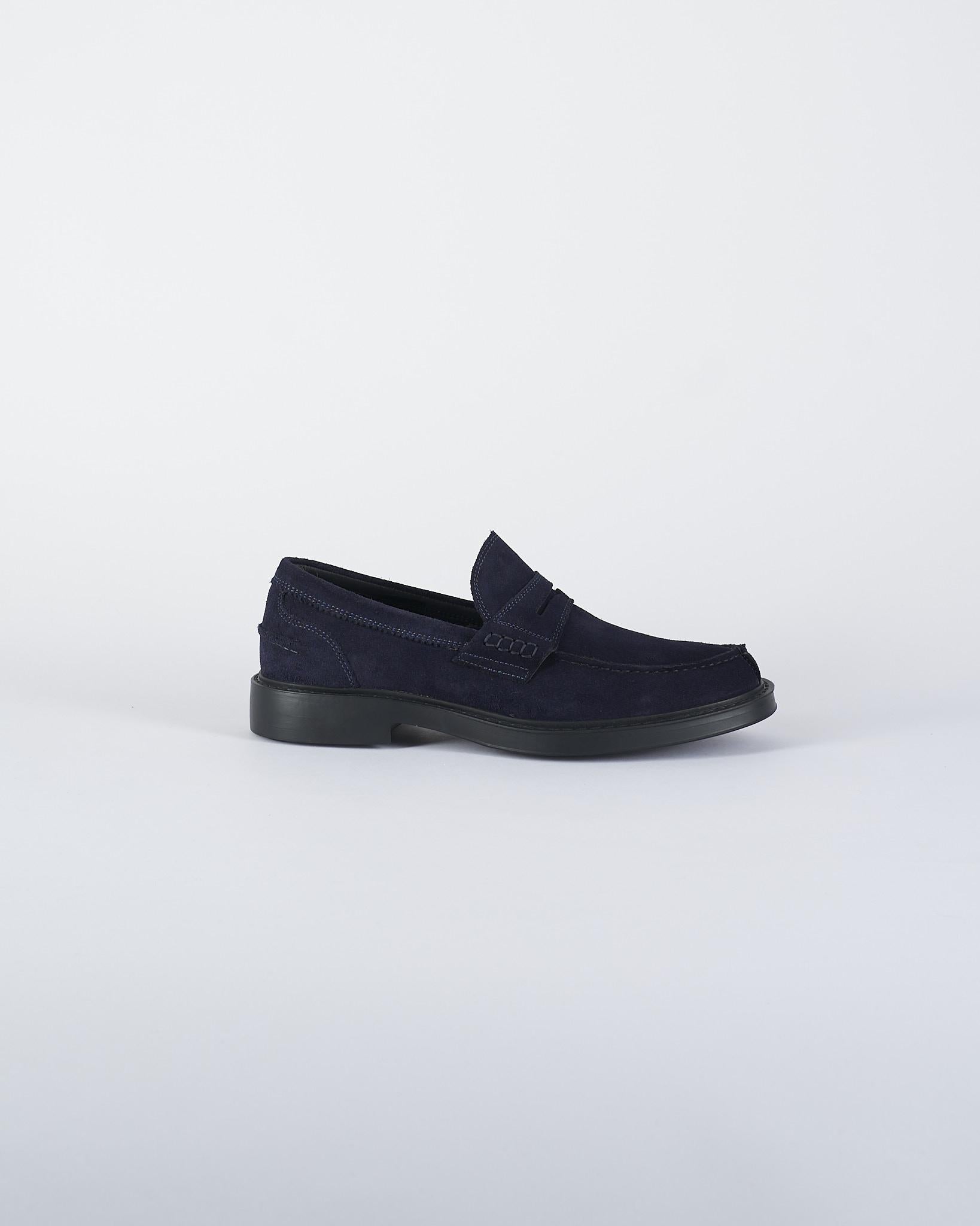 Mocassini Blu in suede 22937CVS9 89 ANTICA CUOIERIA 