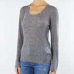 Maglia Grigio in pura lana con dettaglio strass STRINGA 1 MARELLA 