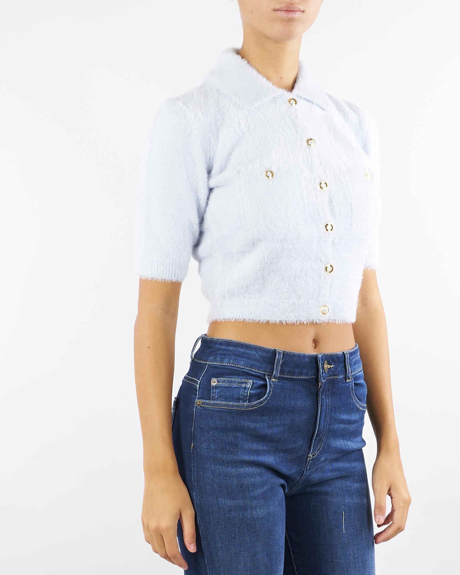 Mini cardigan Starlight in maglia con bottoni gioiello MK53T57E2 EA7 ELISABETTA FRANCHI 