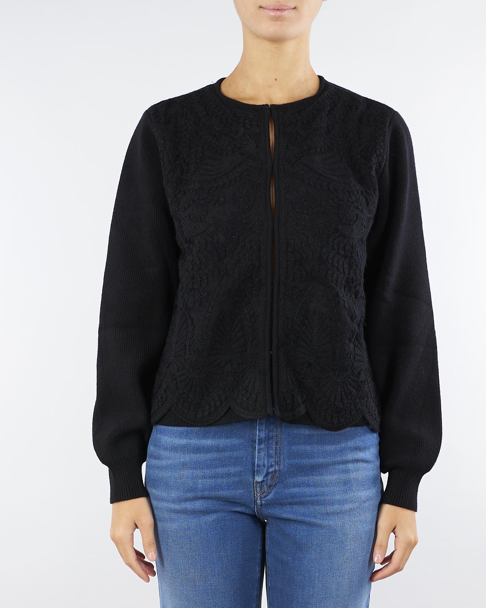 Cardigan jacquard Nero TT3453 6 TWIN SET 