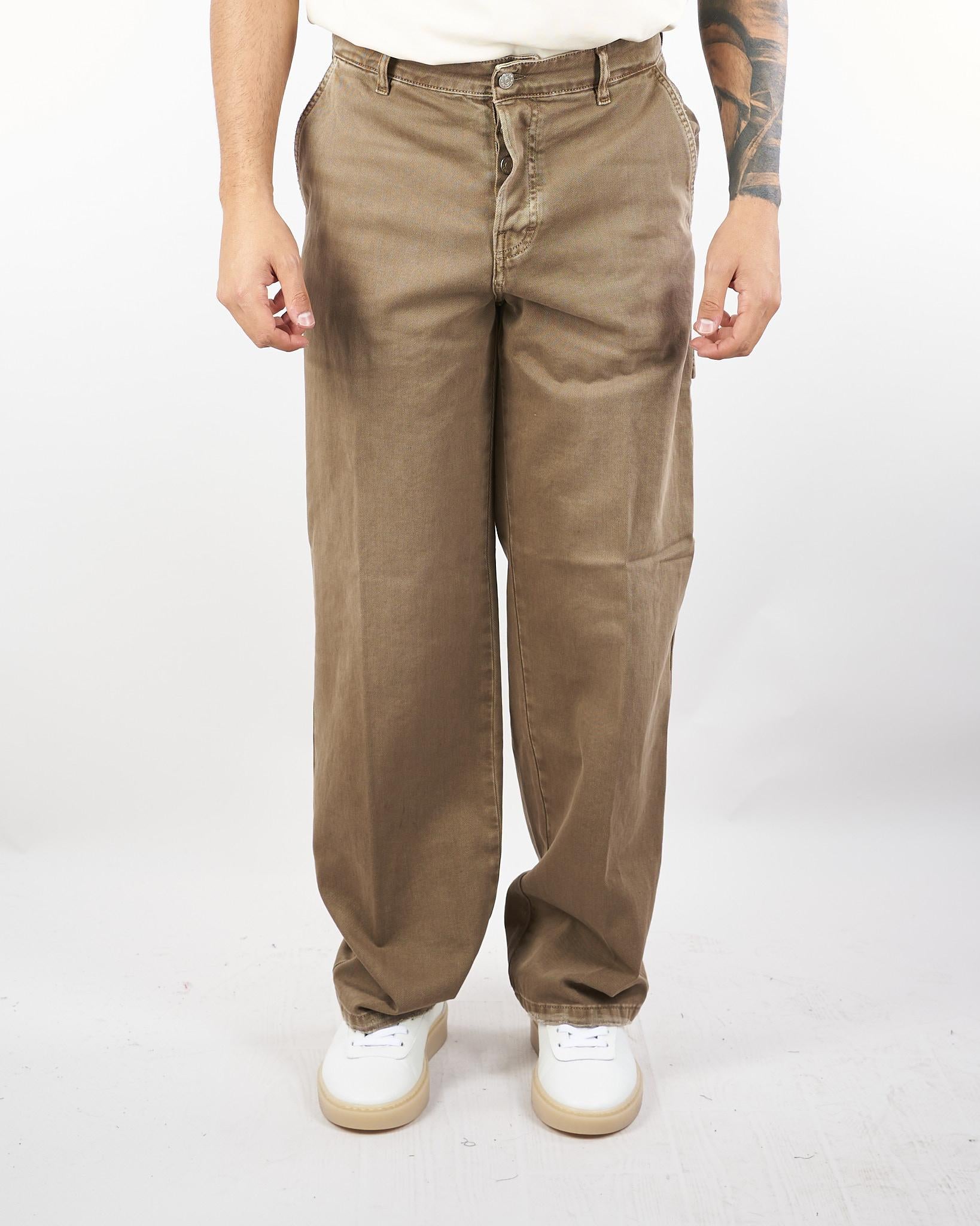 Jeans Tortora bayy con gamba e fondo largo CARPL2125 30 I'M BRIAN 