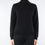 Maglia Dolcevita Nero in pura lana e cashmere RI5NT001 0001 ICONA 