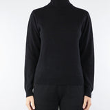 Maglia Dolcevita Nero in pura lana e cashmere RI5NT001 0001 ICONA 