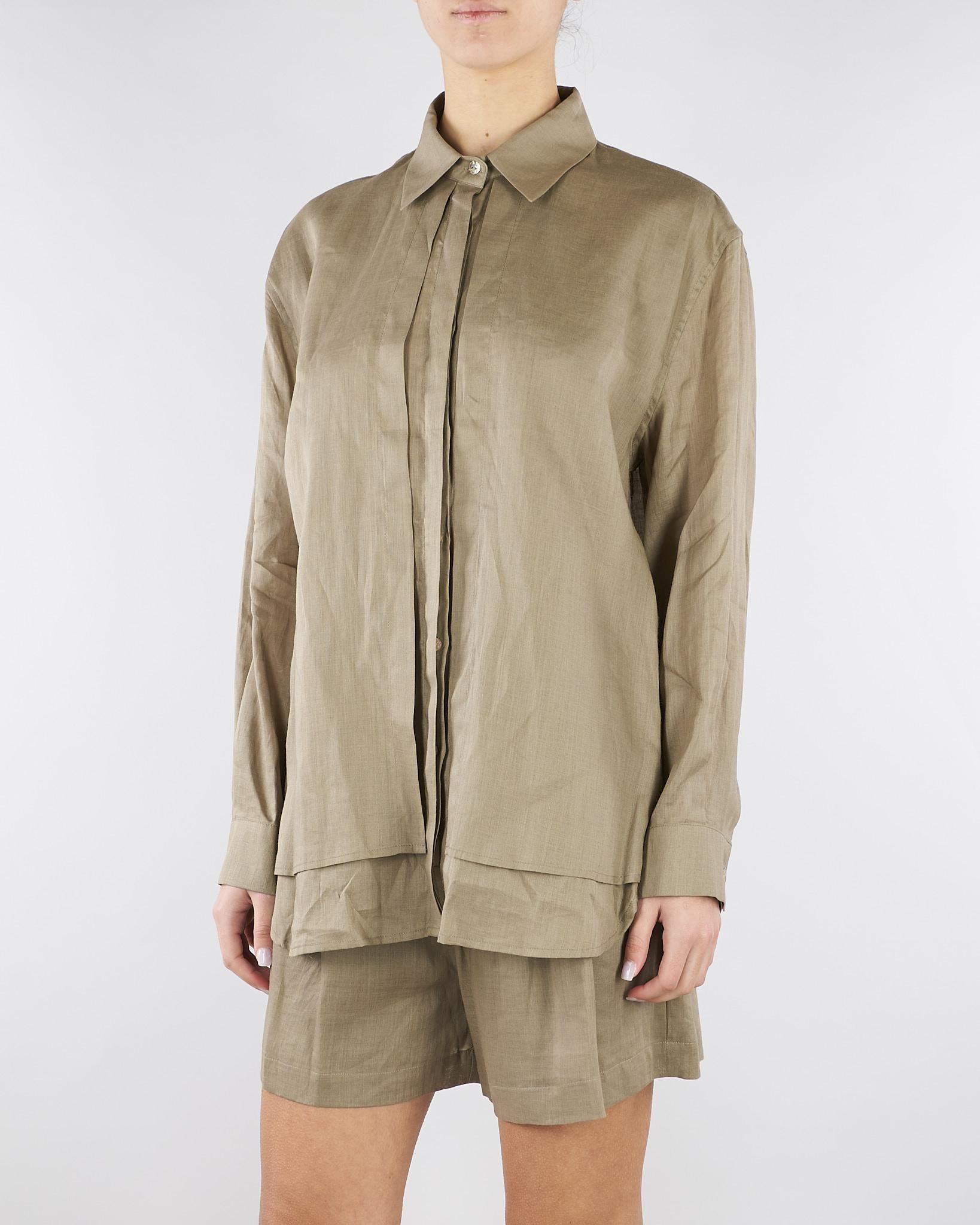 Camicia Fango in ramie SS260175 35 ELEH 