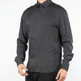 Camicia Nero in viscosa a fantasia CA3430 28 I'M BRIAN 