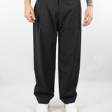 Pantalone Nero Relaxed fit con pences e fondo ampio F5PKMAPA140 110 A PAPER KID 