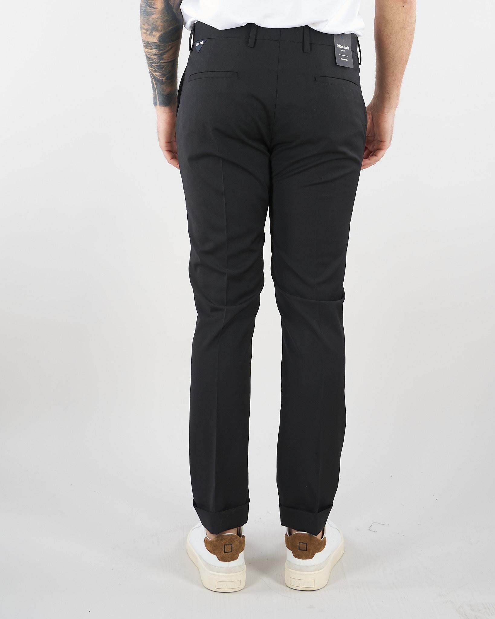 Pantalone Roxy Nero in fresco lana GC1PSS266889 D001 GOLDEN CRAFT 