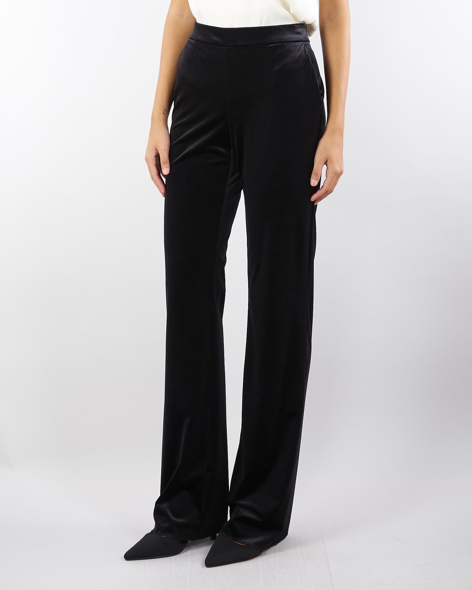 Pantaloni Nero in jersey velluto PLINIO 3 PENNY BLACK 