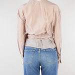 Camicia Cipria in organza con fiocco TAB0154 14 VICOLO 