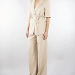 Pantalone Beige in tramato light PA01201TTEL0014 V0778 SIMONA CORSELLINI 