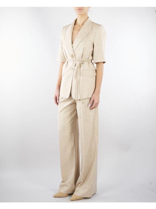 Pantalone Beige in tramato light PA01201TTEL0014 V0778 SIMONA CORSELLINI 