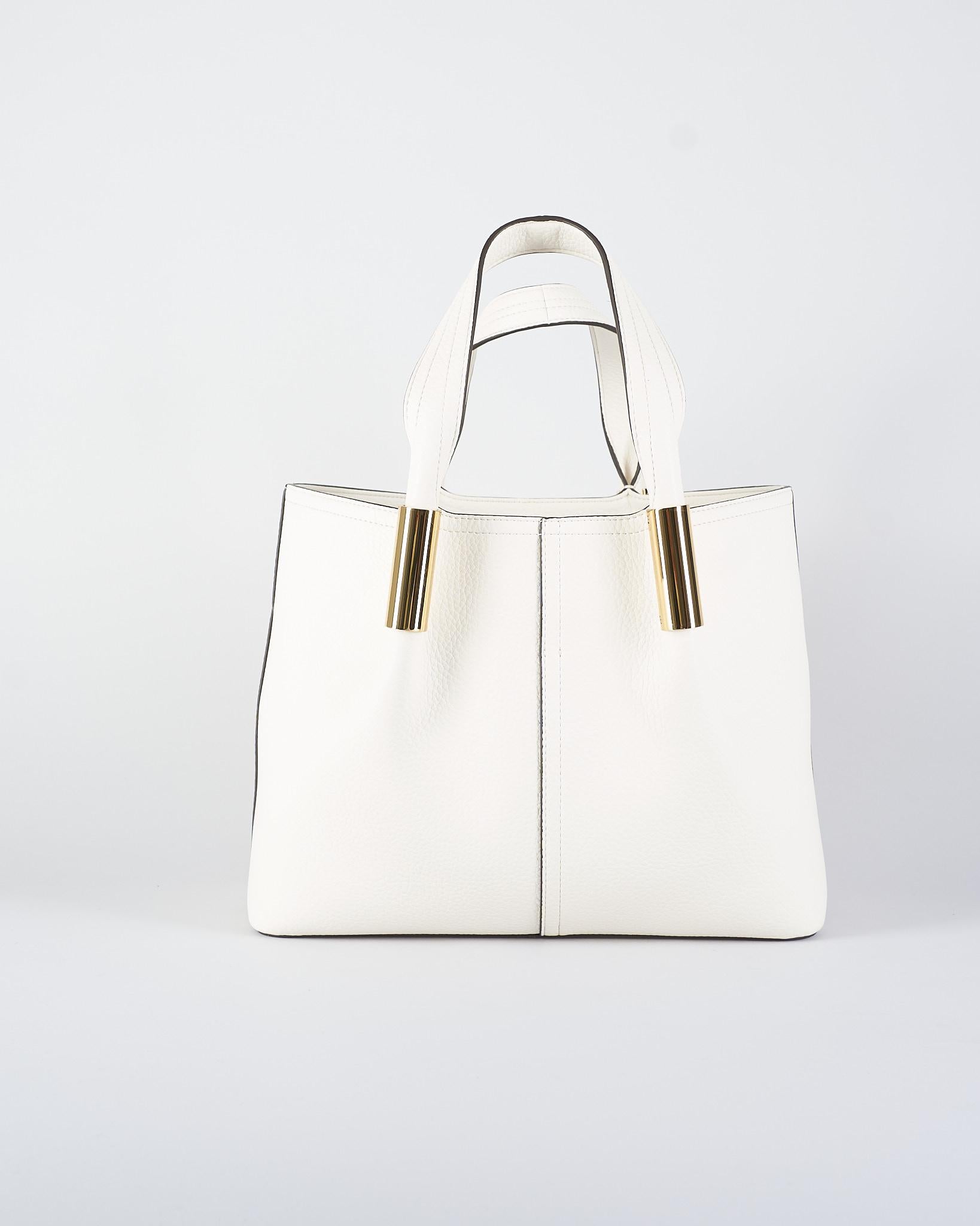 Borsa Tote media Milk con dettagli logo BS42A56E2 DZ9 ELISABETTA FRANCHI 