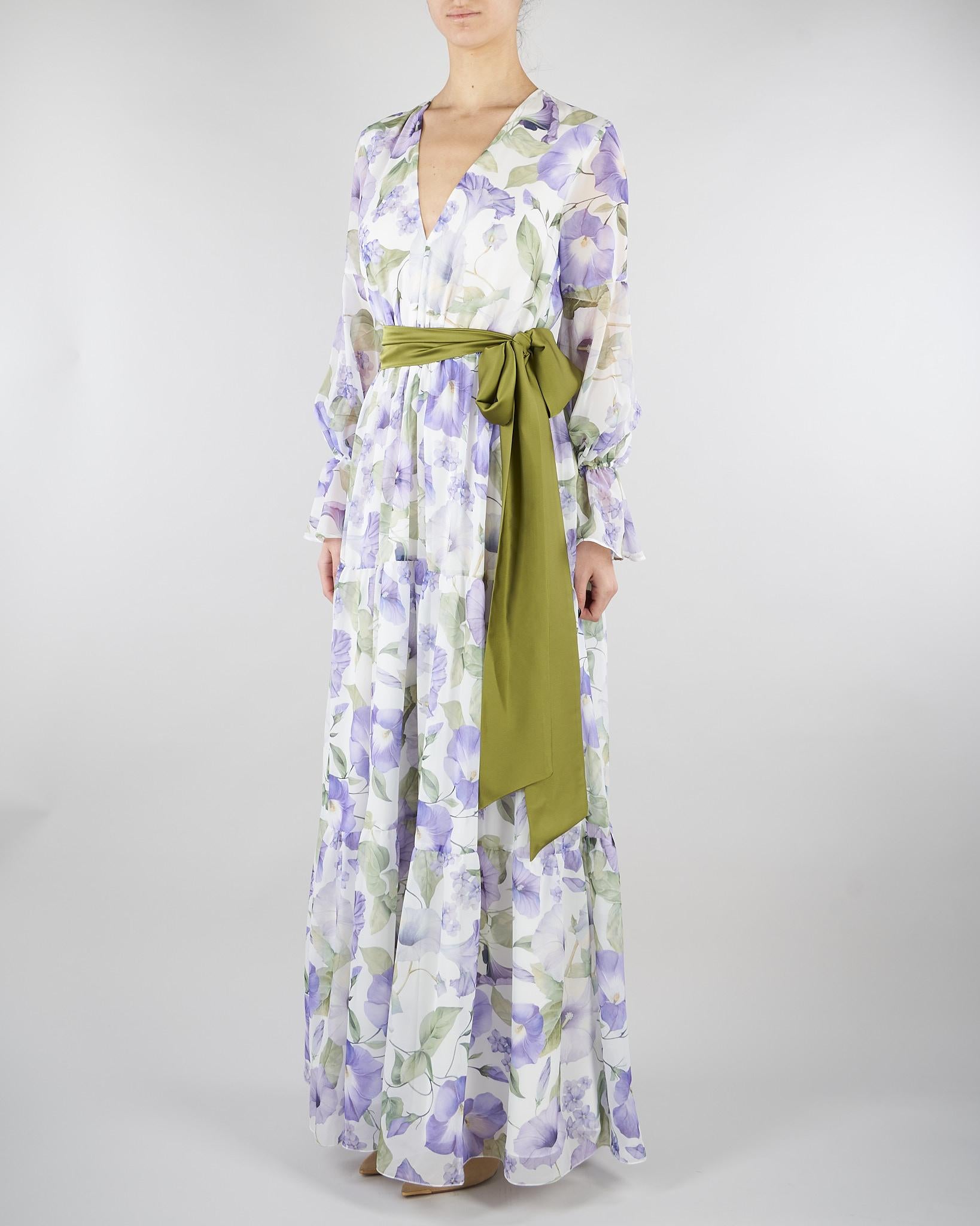 Abito a fantasia Bianco-Lilla AT146 74 ATELIER LEGORA 
