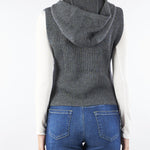 Gilet Antracite con cappuccio in lana e cachemire MESCAL 10 MAX MARA STUDIO 