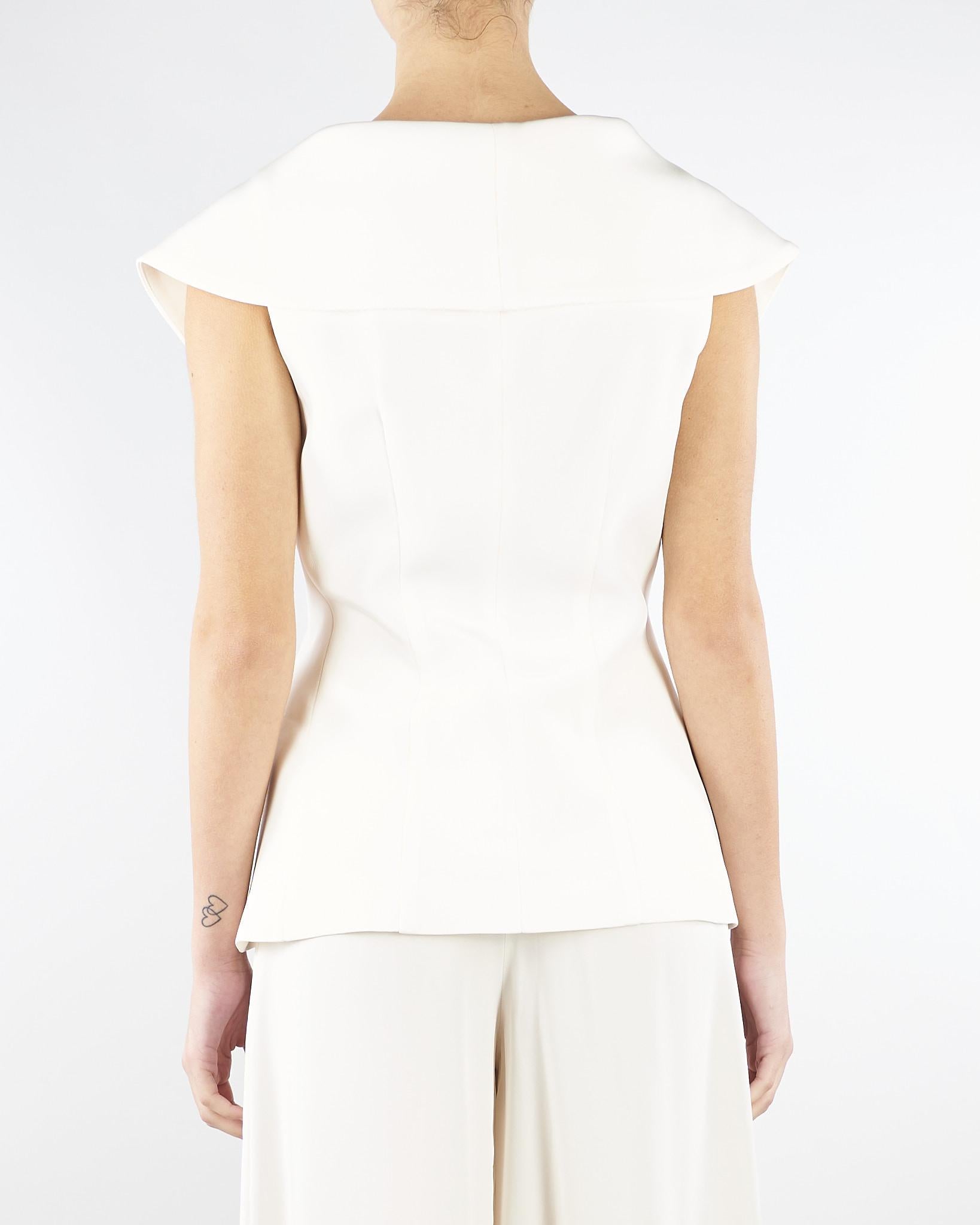 Giacca Burro in cady senza maniche con ampio scollo GI01401TVIS0026 V0359 SIMONA CORSELLINI 