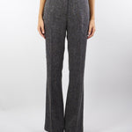 Pantaloni flare Nero-Bianco microfantasia PT1379540266 999 SEVENTY 