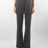 Pantaloni flare Nero-Bianco microfantasia PT1379540266 999 SEVENTY 