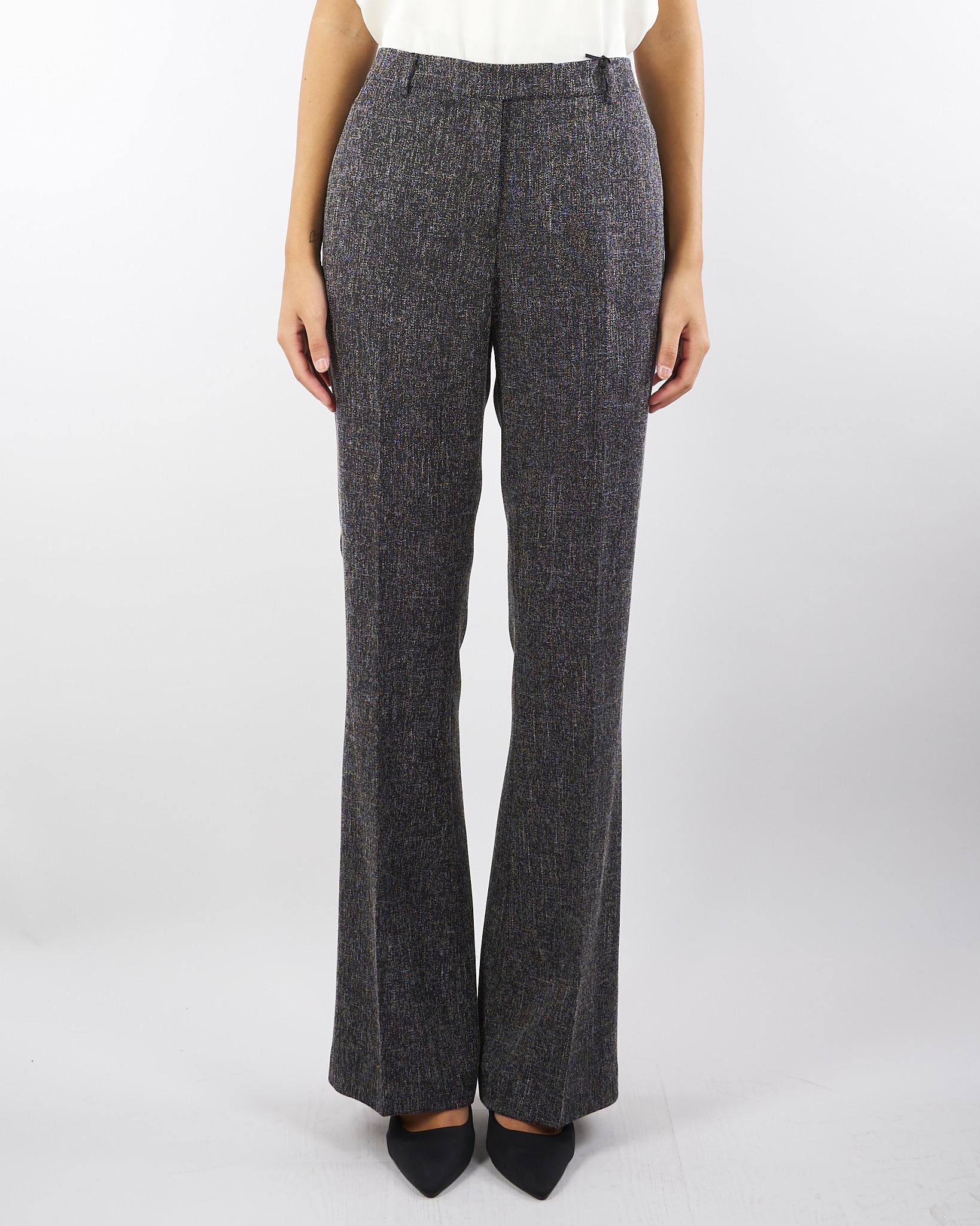 Pantaloni flare Nero-Bianco microfantasia PT1379540266 999 SEVENTY 