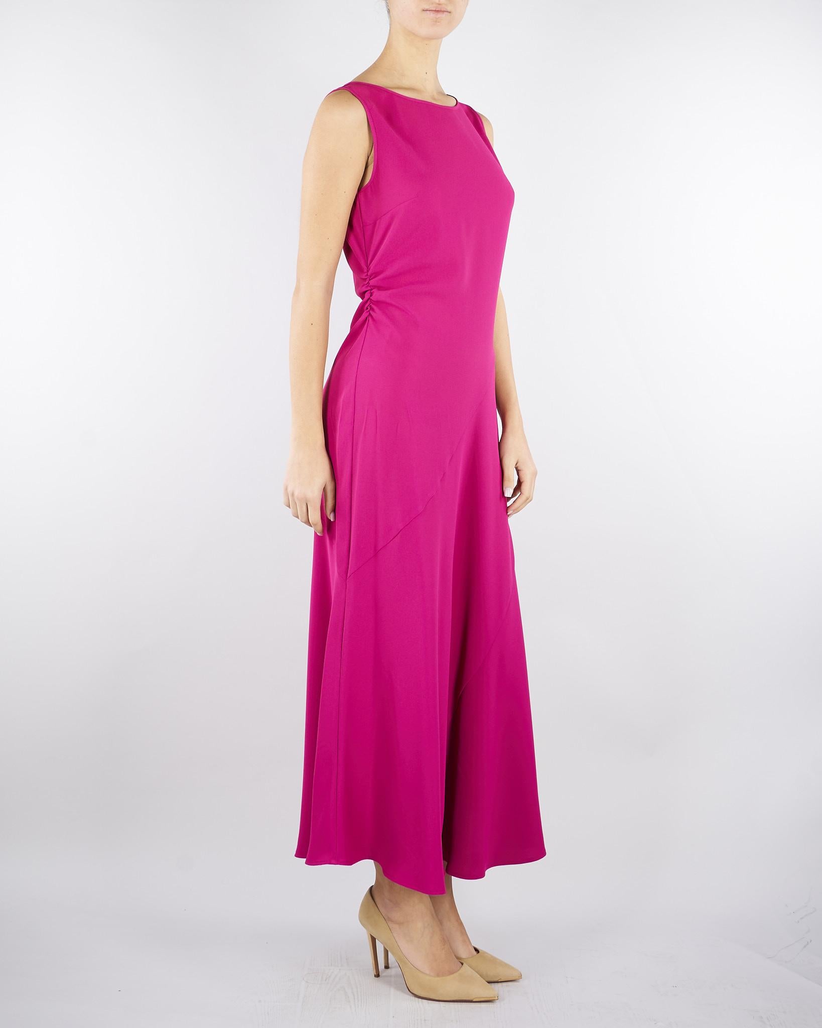 Abito midi Fuxia in tessuto sablé PBPCIMA 2 PENNY BLACK 