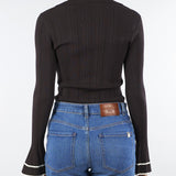 Maglia Polo Moro a costine con profili a contrasto TT3232 12996 TWIN SET 