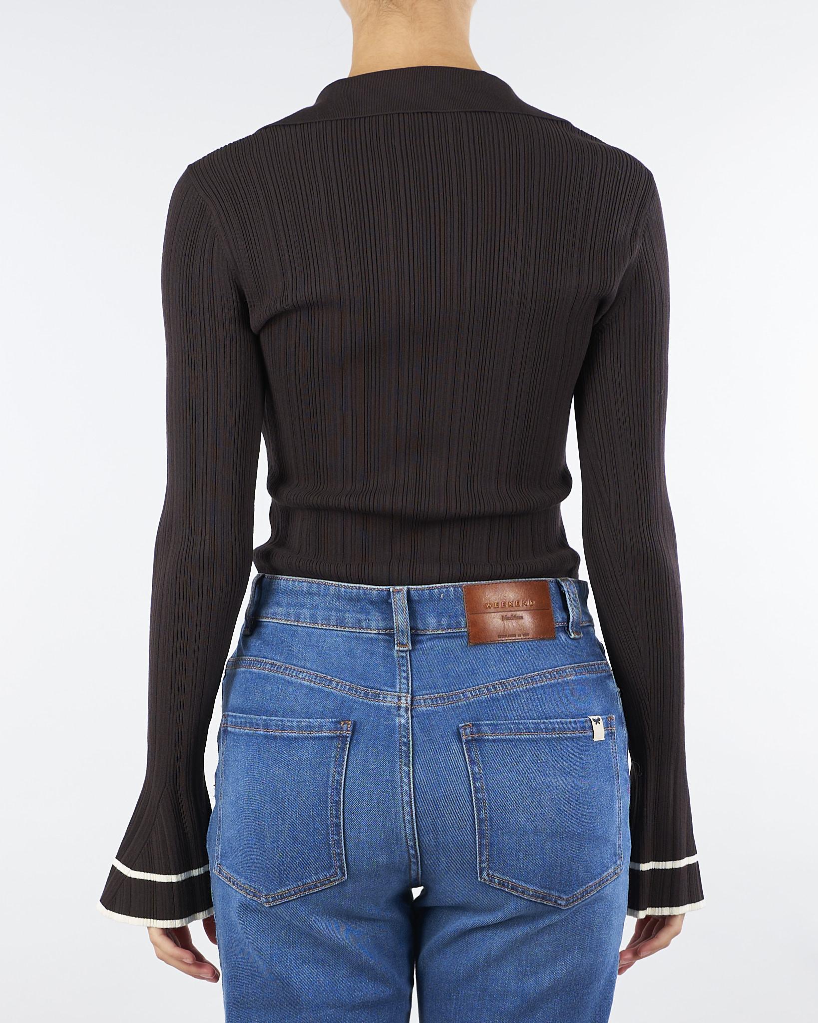 Maglia Polo Moro a costine con profili a contrasto TT3232 12996 TWIN SET 