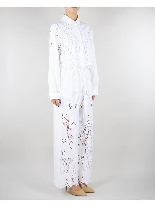 Pantalone Bianco in cotone NS234 01 NO SECRETS 