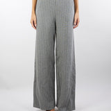 Pantaloni Grigio ampi in jersey gessati RISTORO 1 PENNY BLACK 