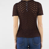 Maglia Coffee fitted chevron TT3101 12110 TWIN SET 
