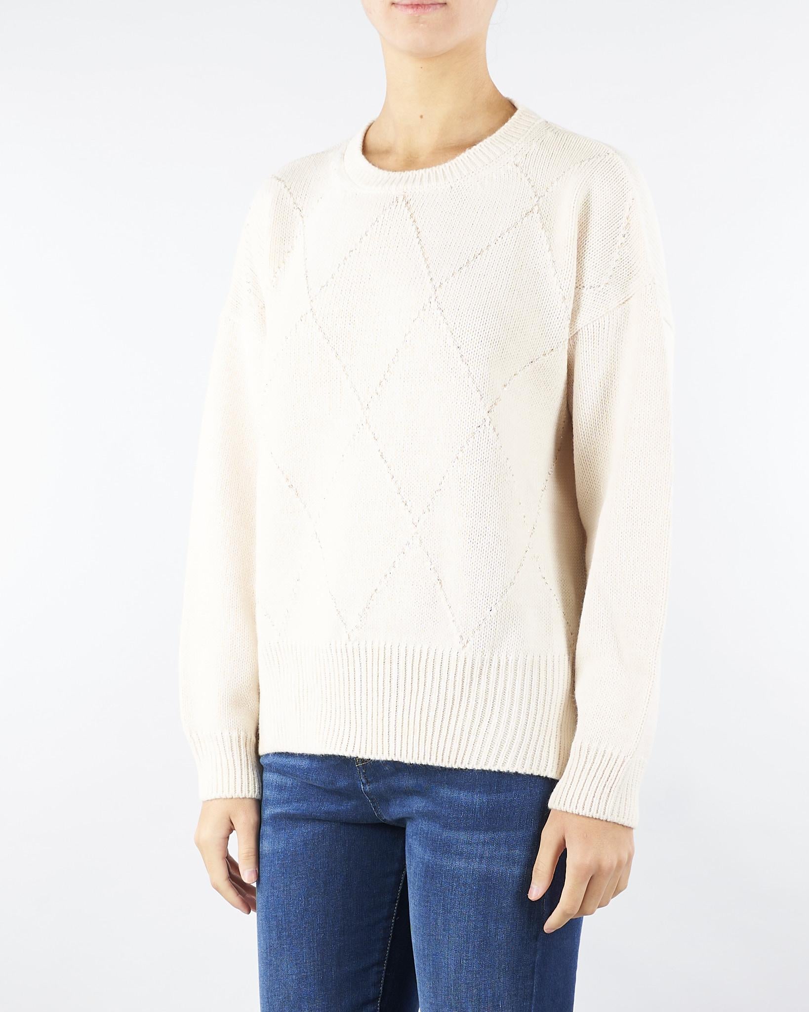 Maglia jacquard Panna RI5FP009 1041 ICONA 