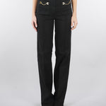 Jeans dritto Nero in bull di cotone con accessori gold PJ25D61E2 110 ELISABETTA FRANCHI 