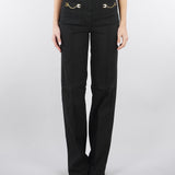 Jeans dritto Nero in bull di cotone con accessori gold PJ25D61E2 110 ELISABETTA FRANCHI 