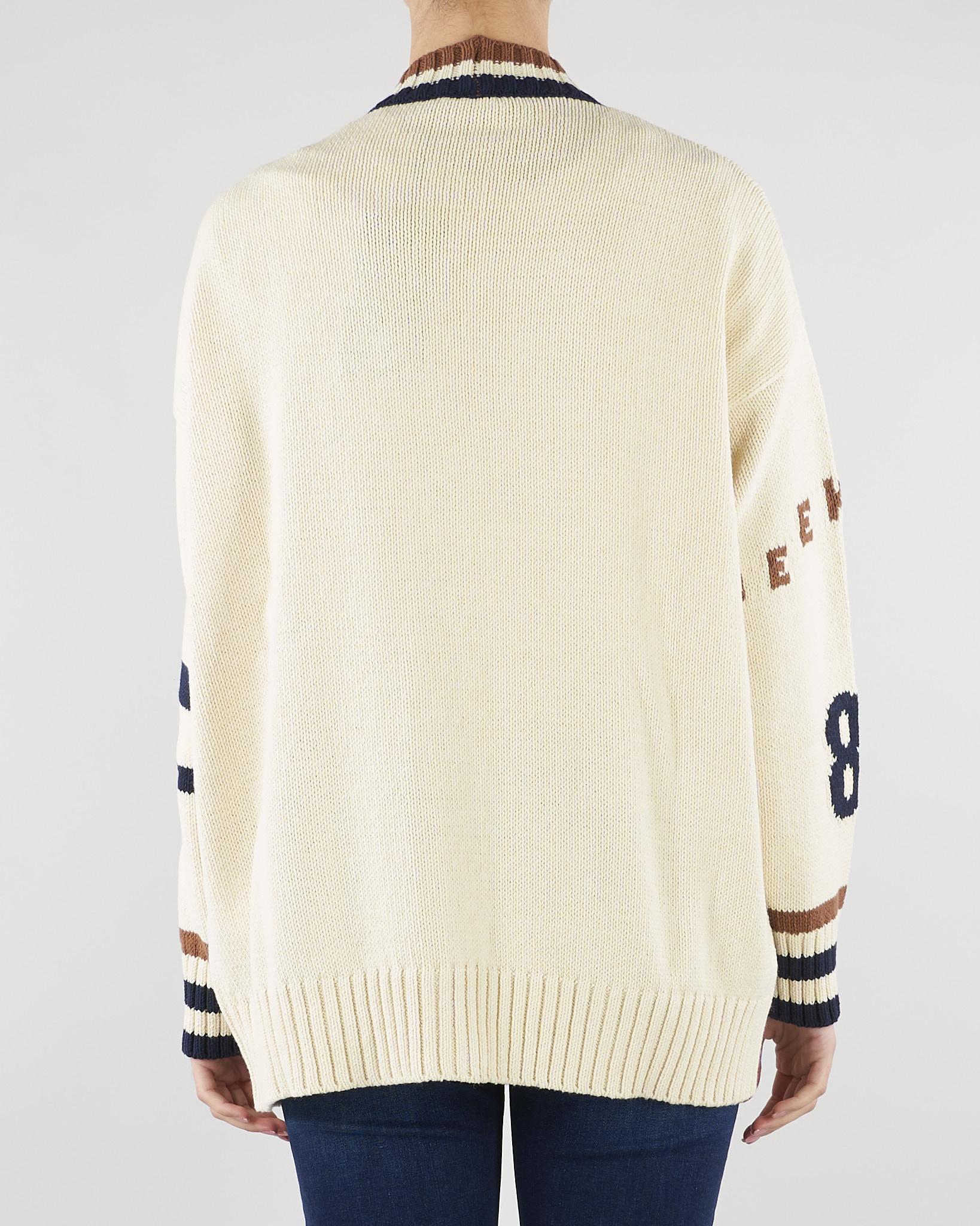 Cardigan Crema Over in misto cotone WKDBLASONE 4 MAX MARA WEEKEND 